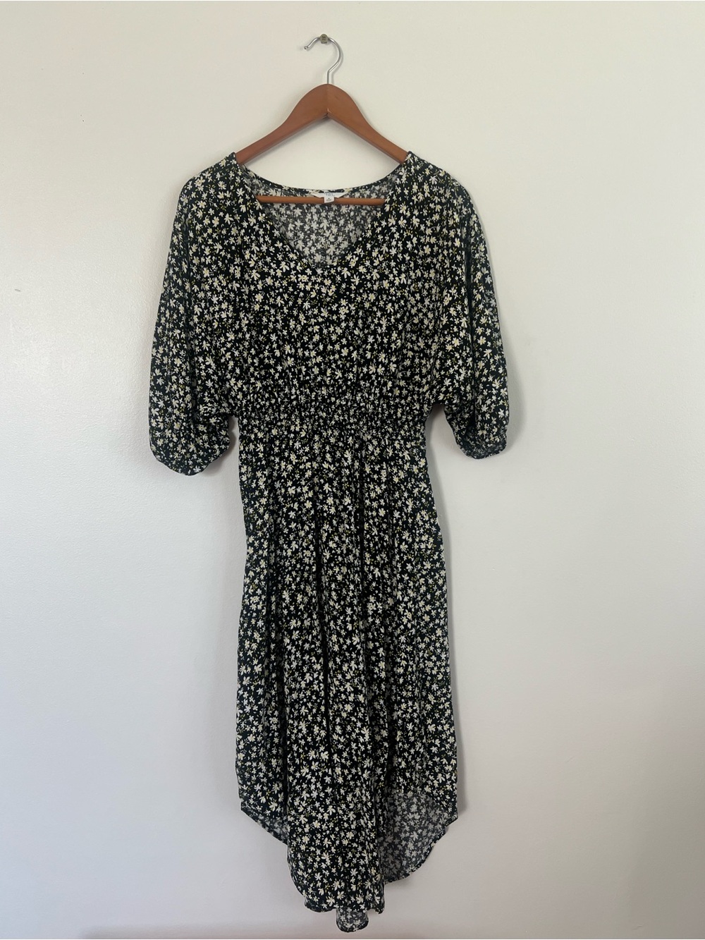 ✨3/$25✨ Time and Tru Black Floral Dress with White Flowers